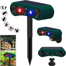 Solar Outdoor Wireless Motion Sensor Alarm 2 130db Loud Noise Maker 13 Sounds