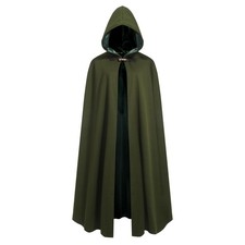SightYoung Renaissance Cloak Men Women,Medieval 43inch/110cm, Army Green