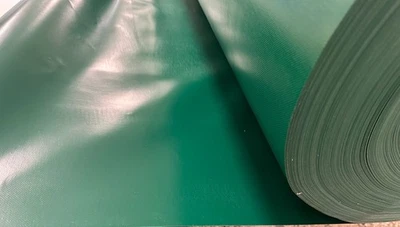 MARKENLOS LKW Plane, PVC: 2,50m breit - Grün - 650g/m² / Wasserdicht / Meterware - 2. Wahl