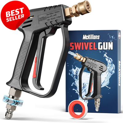 #ad High Pressure Washer Gun Short Swivel 3 8quot; Plug 1 4quot; Quick Connect US $93.95