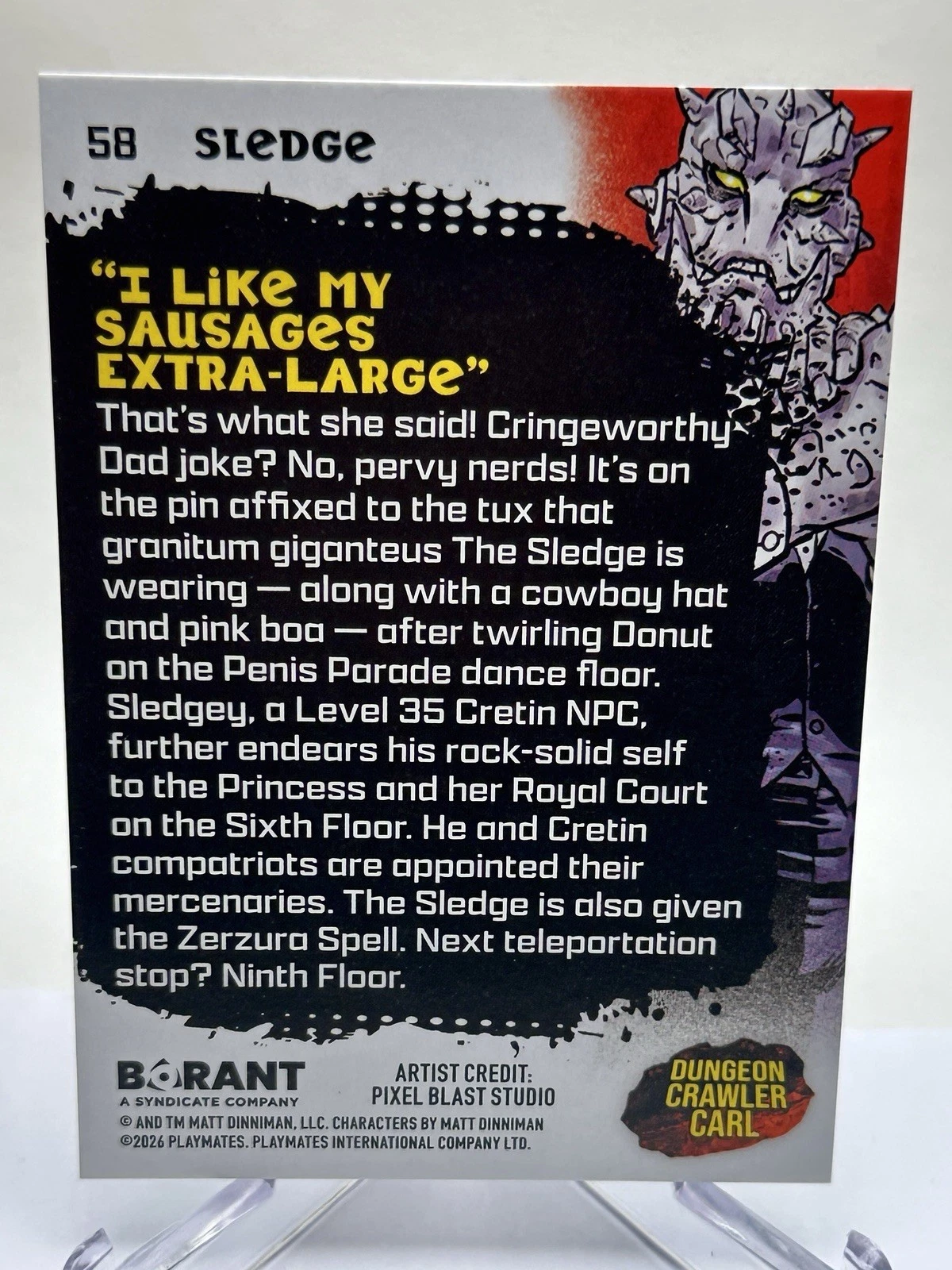 Dungeon Crawler Carl SLEDGE #58 EMERALD GREEN VARIANT SP RARE Borant Card - product detail image 2