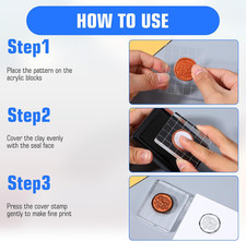 6Pcs Acrylic Blocks for Stamping Set Clear Stamping Blocks Tools with Grid Li...