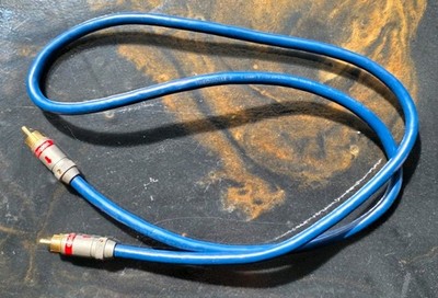 AUDIOQUEST TURQUOISE X 2 HYPERLITZ DIRECTIONAL RCA CABLE PAIR 1.M
