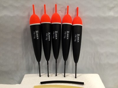 Raven Premium Balsa Floats 7.8 Gram FM,  5 Floats With Tubing, Great New Size!
