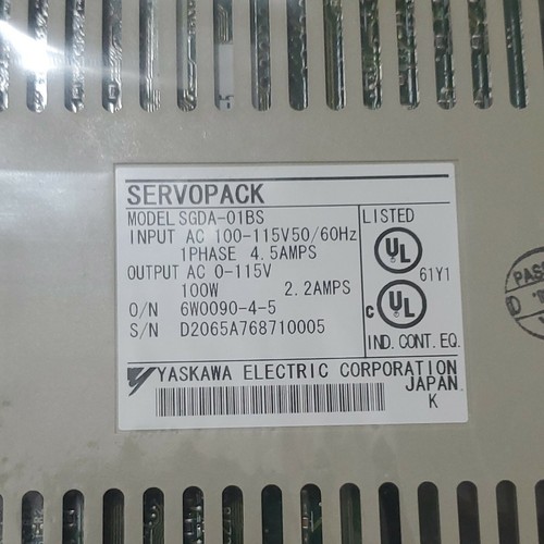*NEW* Yaskawa SGDA-01BS Servopack AC Servo Drive 100W 100-115Vac + Warranty! - Picture 4 of 11
