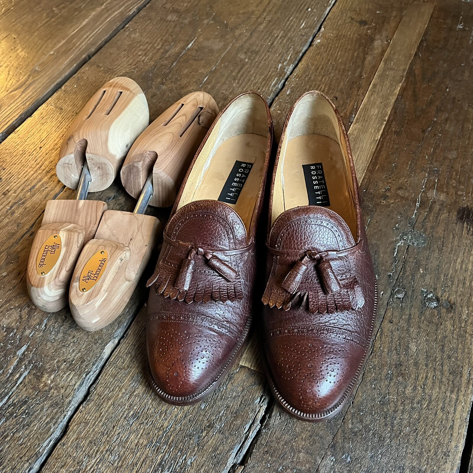 Fratelli Rossetti Brown Pattern Leather Classic T… - image 4