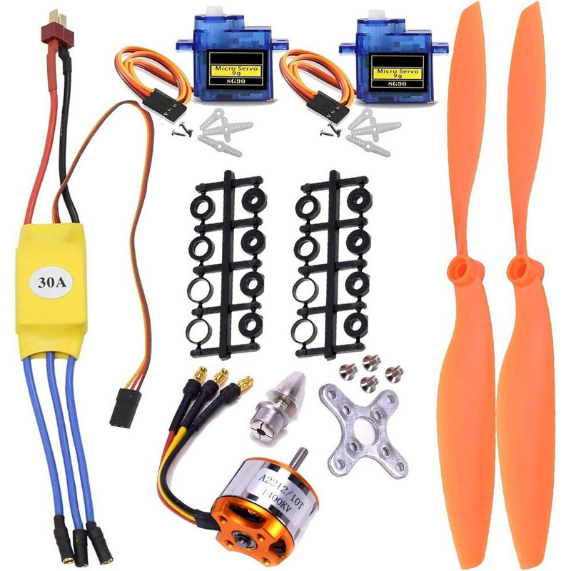 Brushless Motor 30A ESC Motor SG90 Micro Servo 6035 Propeller Set for RC Plane