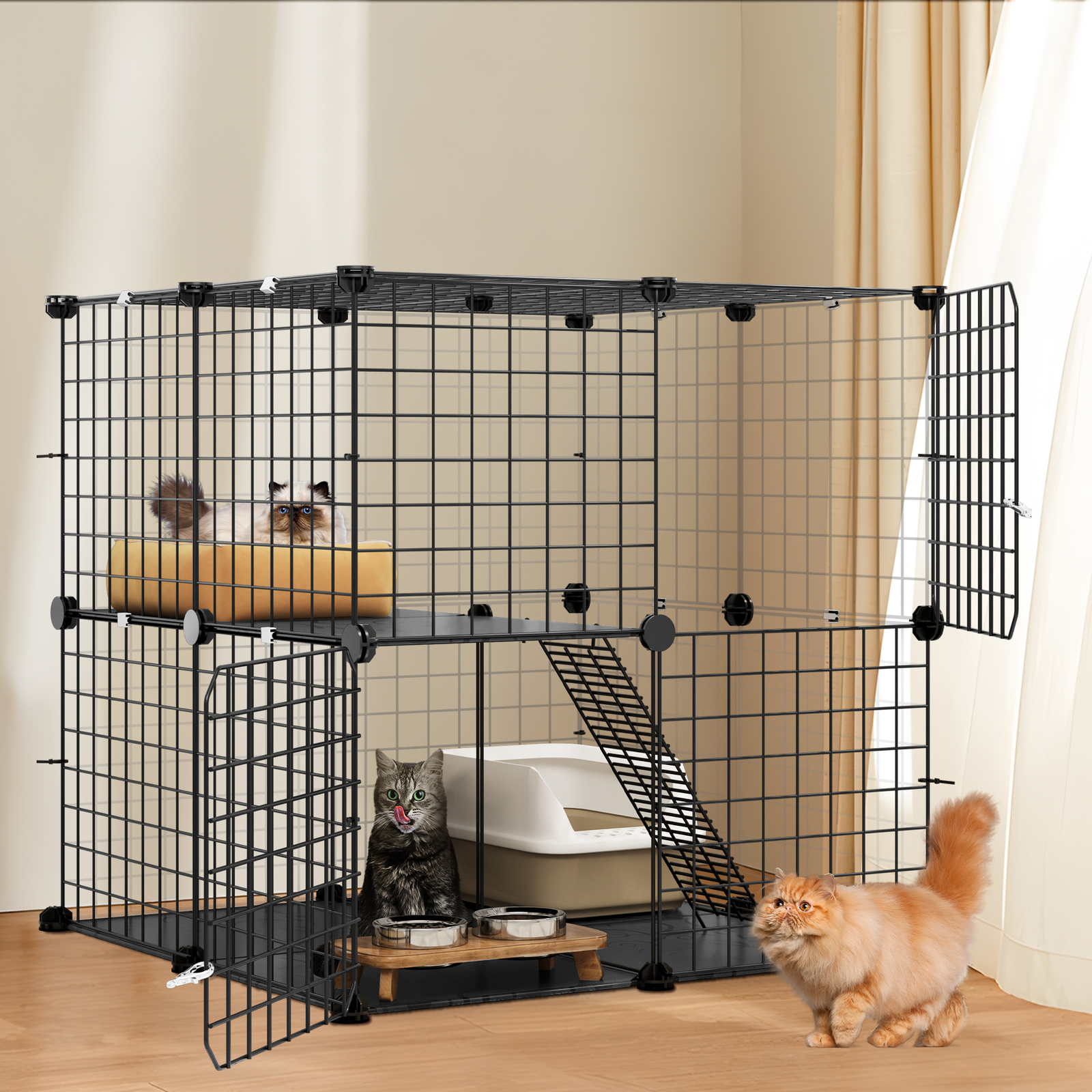 Cat House Outdoor Kittywalk Outdoor Net Cat Enclosure For Decks