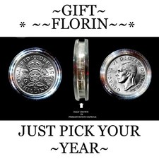 FLORIN/TWO SHILLINGS COIN, GIFT/PRESENT. BIRTHDAY COIN **FAST DELIVERY**