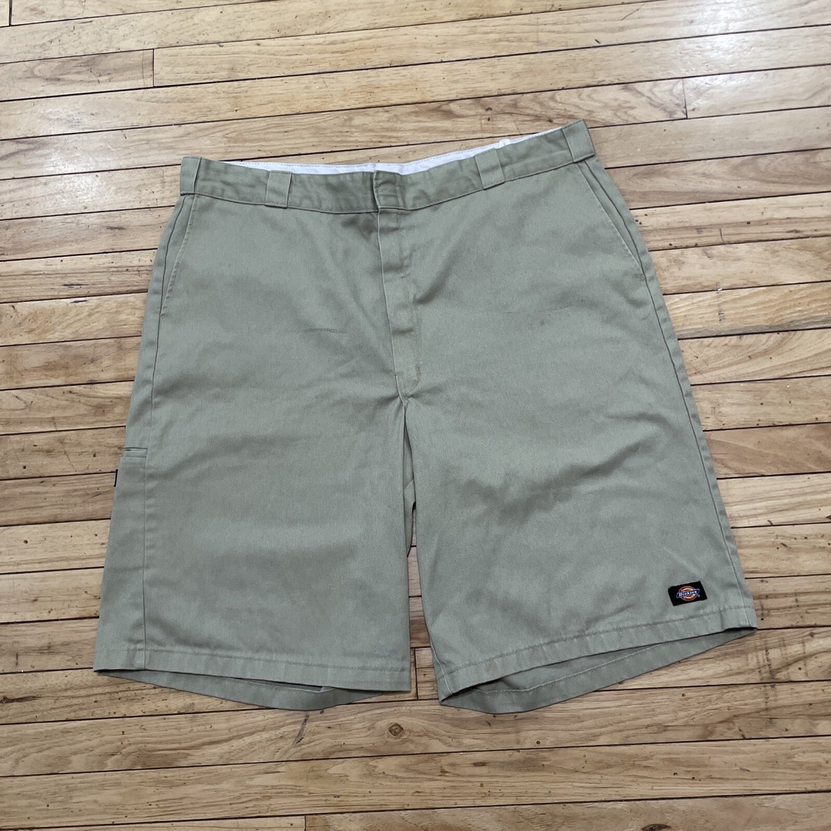 DICKIES Y2k Baggy Shorts Men 42 Loose Baggy Khaki Twill Grunge