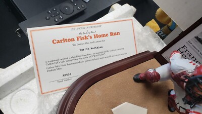 CIB CARLTON FISK 12TH HOME RUN 1975 WORLD SERIES DANBURY MINT TRIO