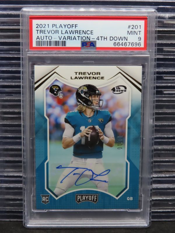 Trevor Lawrence Panini Playoff #201 Autograph-Variation-4th Down