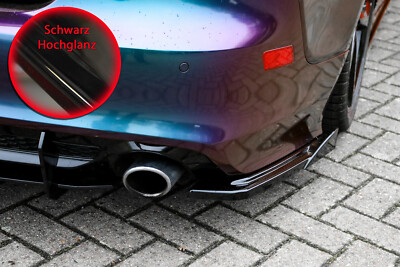 Heckseitenteile Satz mit Wings ABS für Audi A7 mit S-Line S7 4G C7 Schwarzglanz