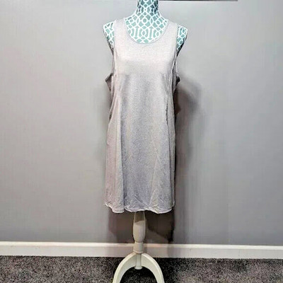 Harmony and Balance Athletic Dress XL Gray White Striped Padded Yoga Gym