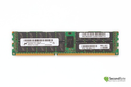 Micron 16GB PC3-12800R Server Memory MT36JSF2G72PZ-1G6D1HE 100-564-111 Tax Inv - 第 1/1 張圖片