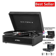 Portable Parker Record Player with Bluetooth - Classic Design Meets Modern Music