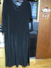KIARA NWT XL BLACK KNIT TEA LENGTH FLARE DRESS  NEW DRESS  YOUR NEW BLACK DRESS