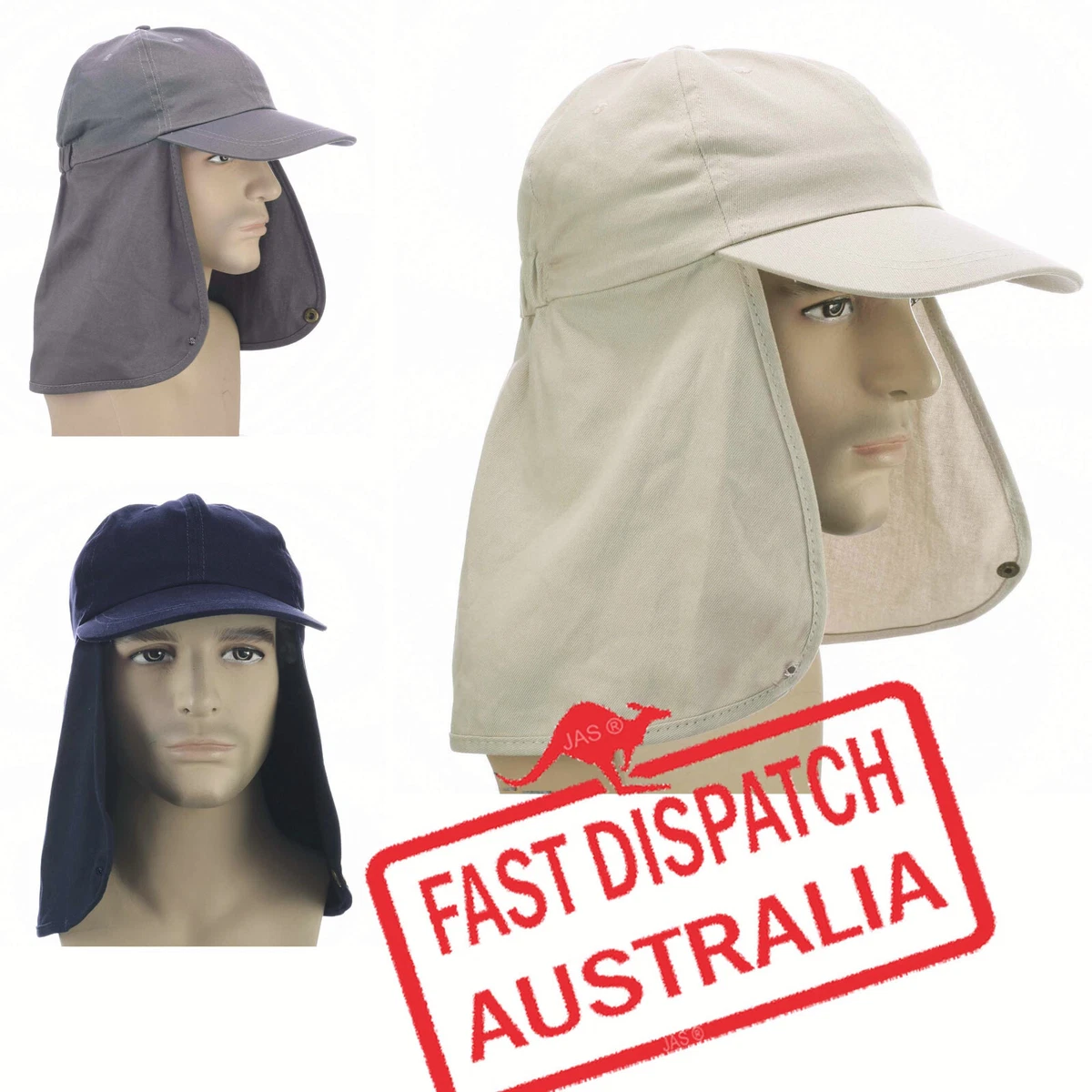 1 SUN NECK BACK EAR FLAP COVER BASEBALL CAP LEGION LEGIONNAIRE SUN