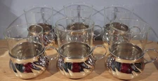 6 Vintage Schott Mainz JENA-er Tea Glass Set 835 Silver