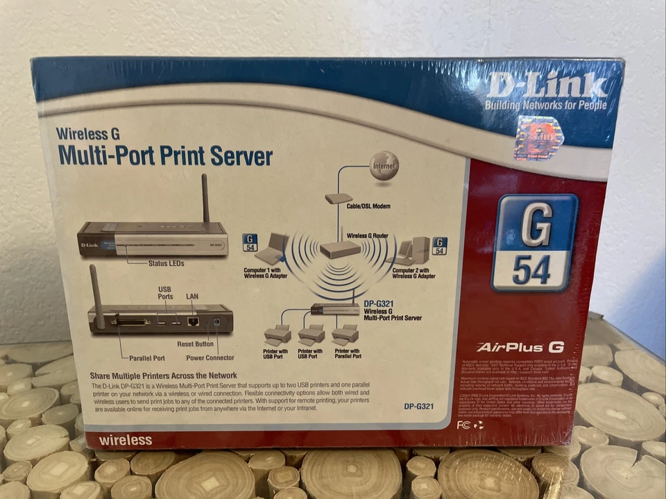 NEW D-Link DP-G321 Multi-Port Print Server Wireless Air Plus G 802.11g 54Mbps - Image 3 of 4