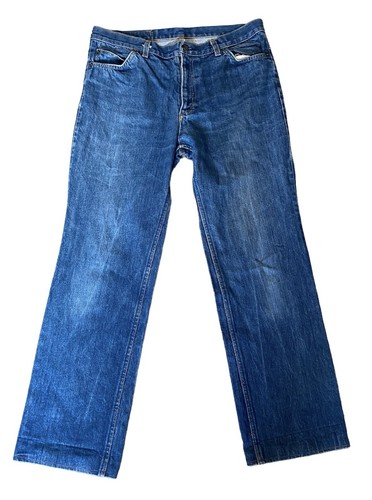 Levi’s VTG 70s Low Rise Wide Leg Straight Jeans Dark Wash Orange Tab Men’s W32 - Picture 11 of 15