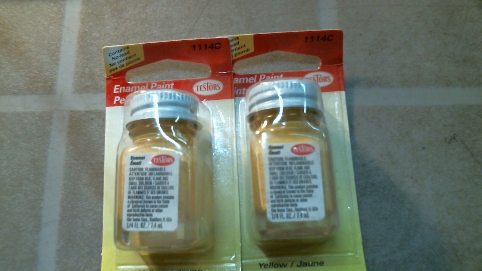 Testor's 1114C Yellow Enamel Paint, Lot of 2, FREE SHIPPING eBay