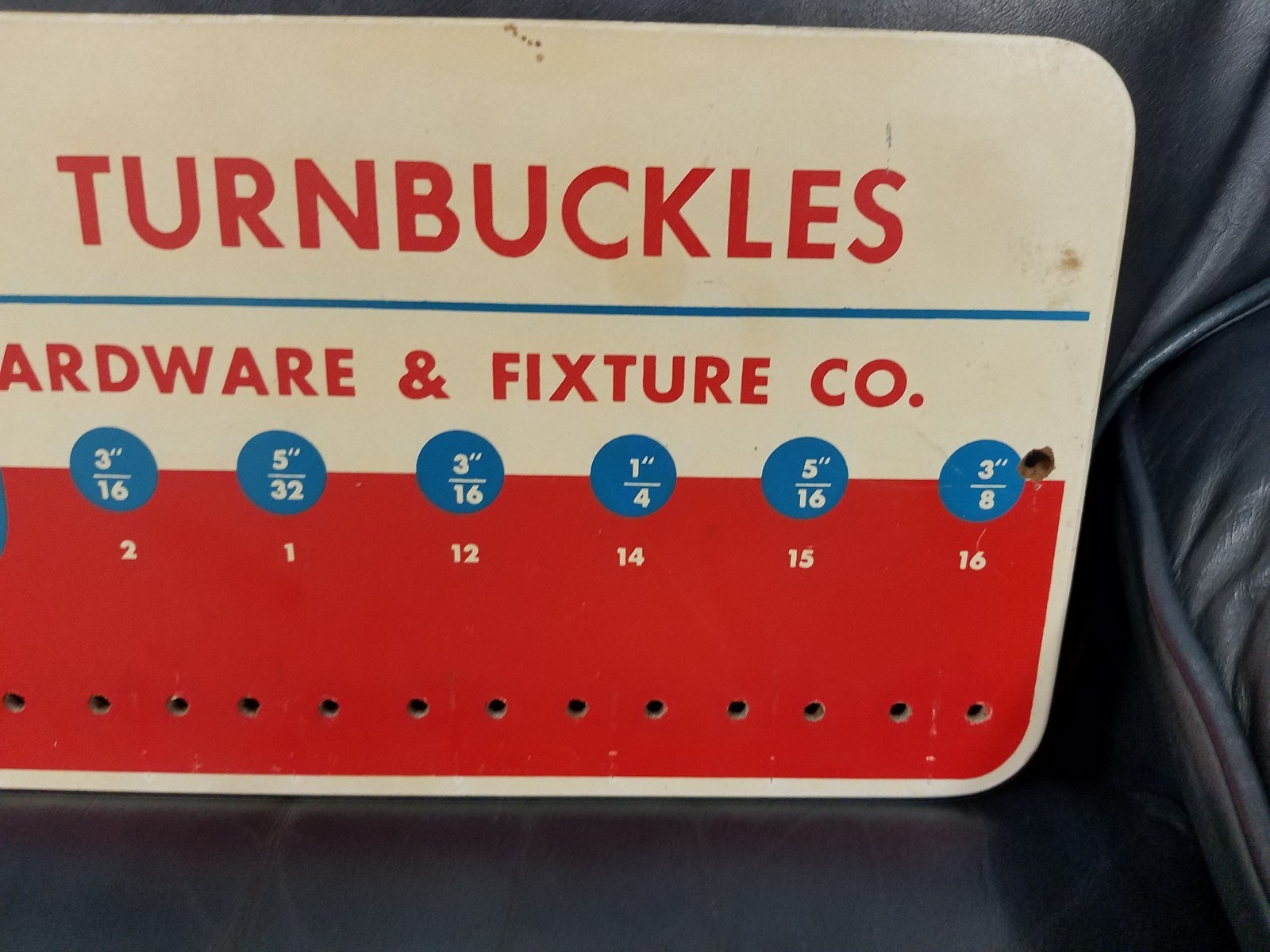 VTG CHICAGO HARDWARE FIXTURE CO Midget Turnbuckle ADVERTISING SIGN