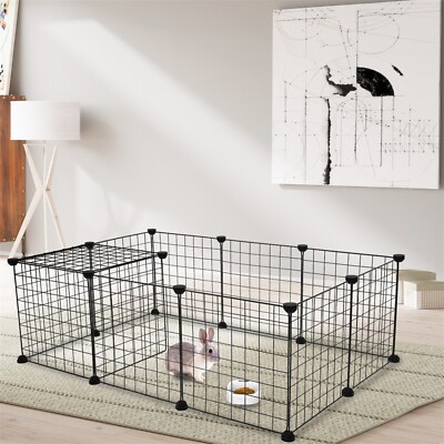 Pet Playpen Small Animal Cage Indoor Portable Metal Yard Fence for Small Animals