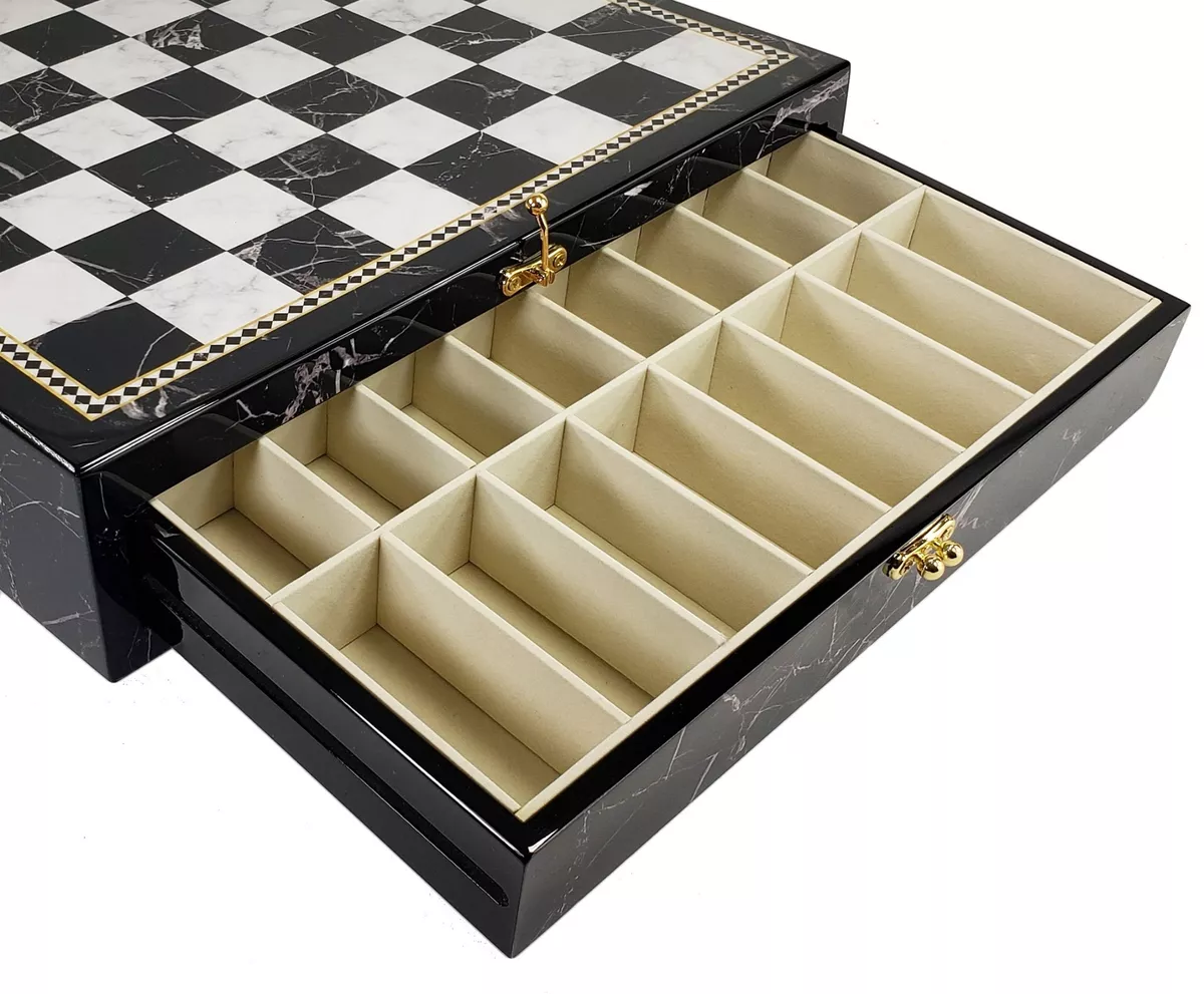 Faux Marble Chess Board 33-piece Set