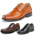 Men's Oxfords Shoes Square Toe Lace up Classic Dress Business Shoes Size 6.5-15