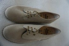 Finn Comfort Atlanta Ladies Lace-Up With Inserts Gr.8/42 Beige Nubuck Leder New