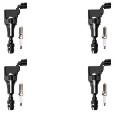 4PCS Ignition Coil and Spark Plug For Pontiac 06-09 Chevy Saturn G5 HHR 2.2L I4