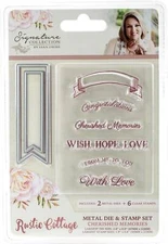 Crafter's Companion Metal Dies & Stamp Cherished Memories By Sara Signature New