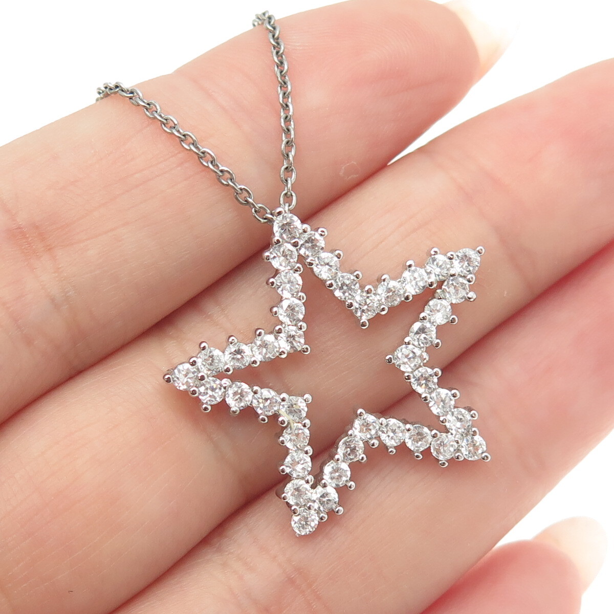 STAR JEWELRY　925 K14 CZ STAR JEWELRY 925 K14 CZ Large Real 925 Silver 14k Gold