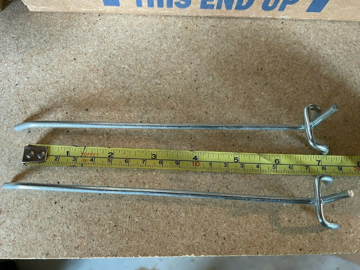 Presa 4-Inch Metal Pegboard Hooks - 25 Pack Heavy Duty Chrome Plated Hooks