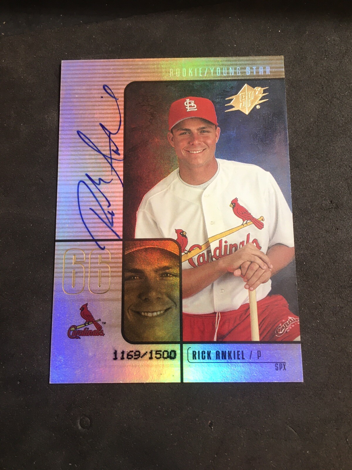 RICK ANKIEL 2000 SPX ROOKIE AUTOGRAPH #/1500 RC BLUE AUTO ST. LOUIS CARDINALS