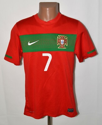 PORTUGAL 2010/2012 HOME FOOTBALL SHIRT NIKE #7 RONALDO SIZE S