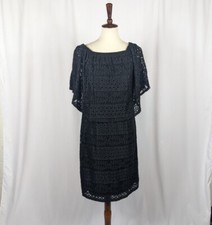 Thalia Sodi Lace Off the Shoulder Little Black Dress Cocktail Event Guest Medium