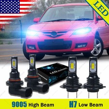 4pcs 9005 H7 Led Headlight For Mazda 3 2004 2005 2006 2007 2008 2009 Combo Bulbs 4pcs 9005 H7 Led Headlight For Mazda 3 2004 2005 2006 2007 2008 2009 Combo Bulbs