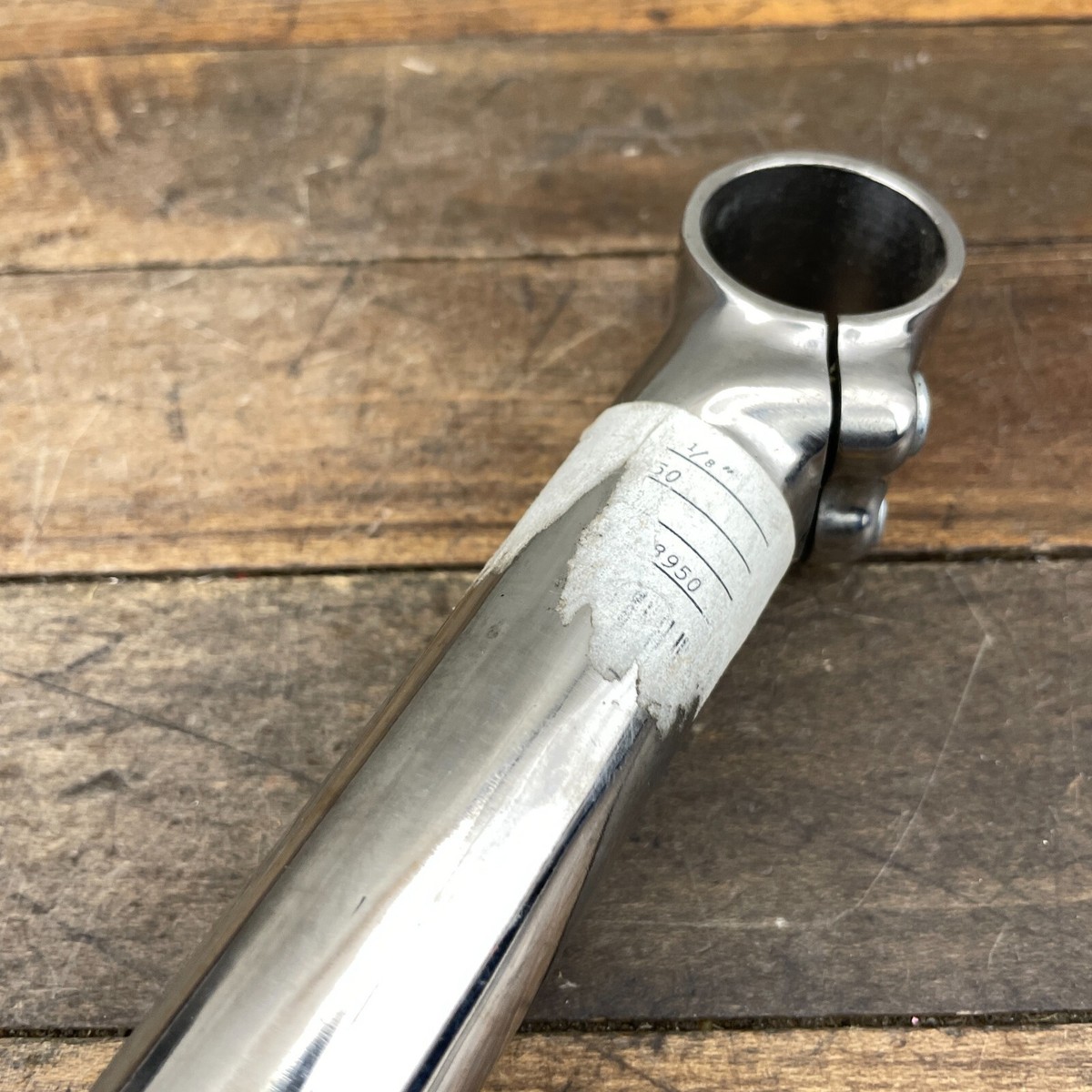 Potence De Vélo Vintage 1 1/8 Aluminium - 25,4 Mm - Sans Filetage - Argent