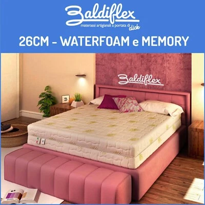 BALDIFLEX MATERASSO MATRIMONIALE 160X190 CM MEMORY SFODERABILE H 26 CM PREMIUM PLUS