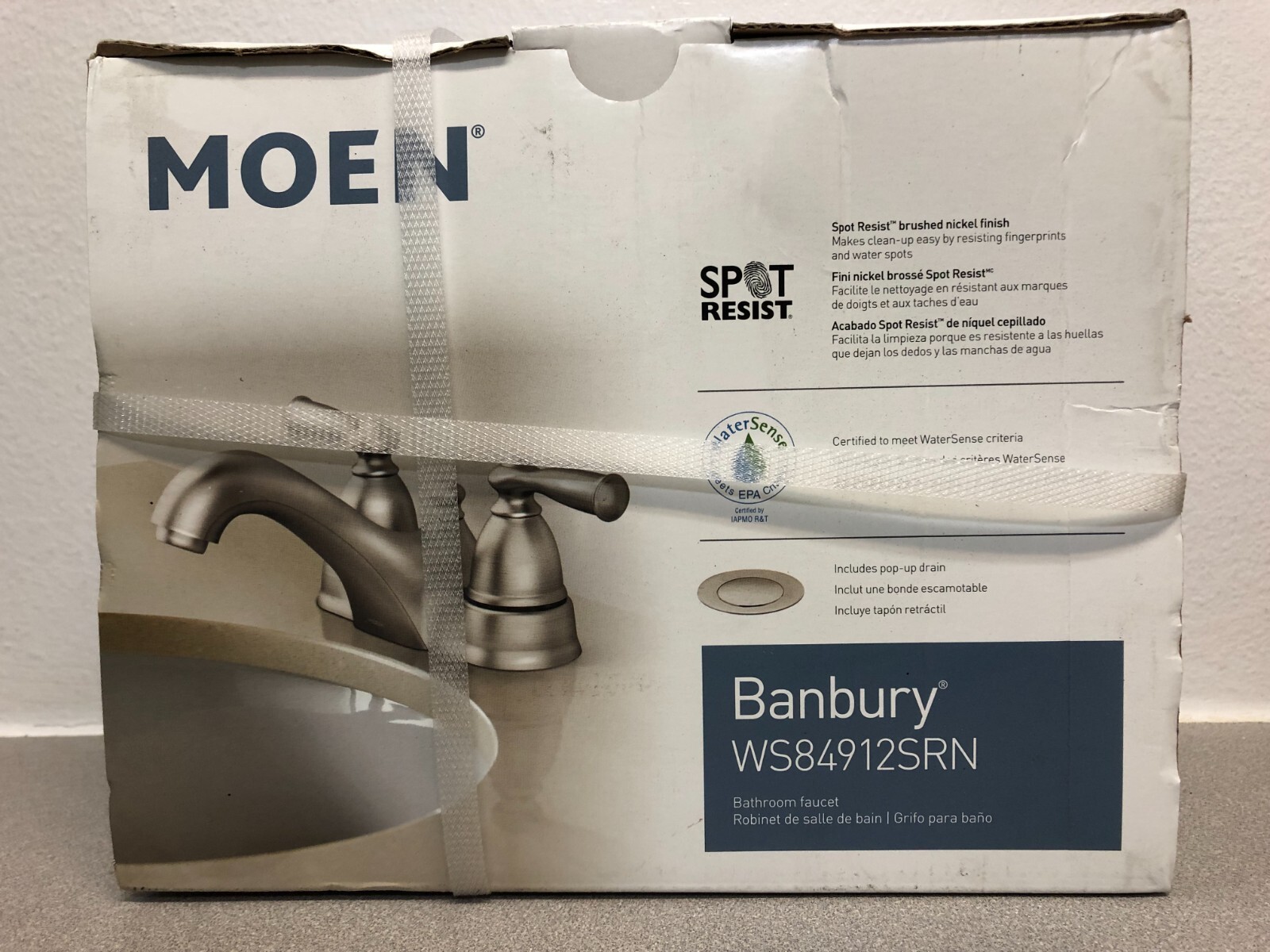 Moen WS84912SRN Banbury Brushed Nickel Bathroom Faucet 4 in eBay