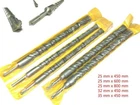 SDS PLUS 4-FLUTE MASONRY & CONCRETE DRILL Form 14 ,20 ,25 mm 32, 35 x 450,600mm