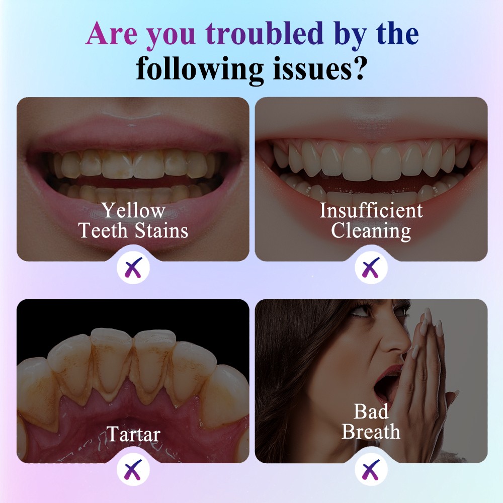 Purple Whitening Toothpaste for Teeth Stains & Bad Mouth Deep Cleaning Care