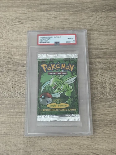 PSA10 Pokemon 1st Edition Jungle Booster Pack |  WOTC | Scyther Artwork