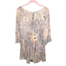 Free People Eyes On You Floral Mini Dress Stone Combo Size 0