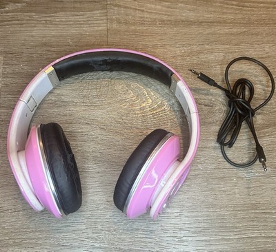Beats by Dr. Dre Monster Studio Wired Headphones Pink W/ Aux Cable
