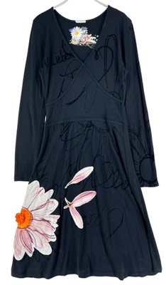 Desigual Damen Wickel-/A-Linien Kleid Größe L Multicolor Langarm - Bild 1 von 4