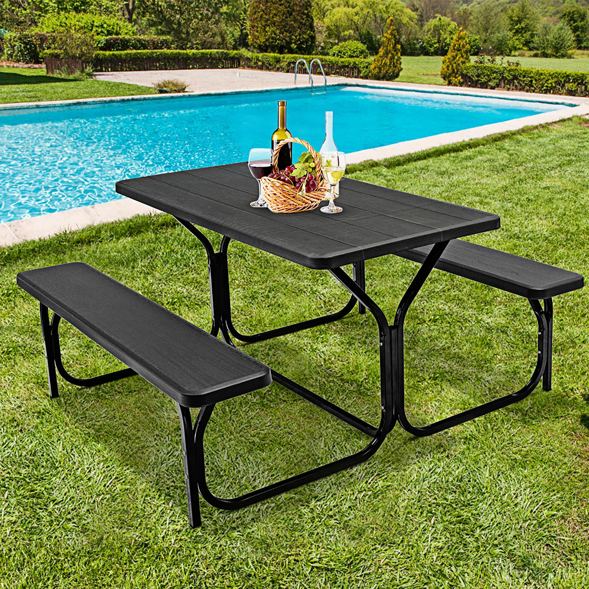 Picnic Table Bench Set Outdoor Backyard Patio Garden Party Dining