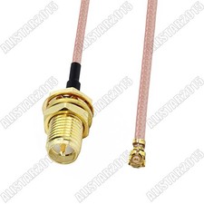 100pcs RP SMA Female male pin to U.FL/IPX RG178 Pigtail Cable 20cm Mini-PCI UFL